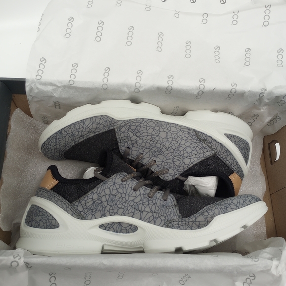 Ecco Biom Street Lace Sneakers in Titanium Black - Picture 6 of 6